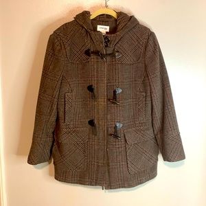 St John’s Bay women’s hooded wool coat size XL